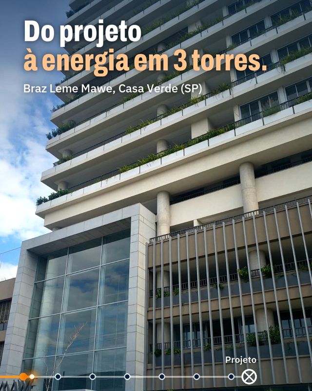 Publicação da GCC no Instagram: Do projeto à energia em 3 torres, vídeo do Braz Leme MAWE